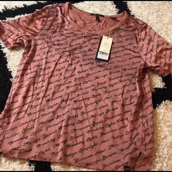 🌺 NWOT Scotch & Soda Terracotta Print Blouse Tee - Picture 2 of 5